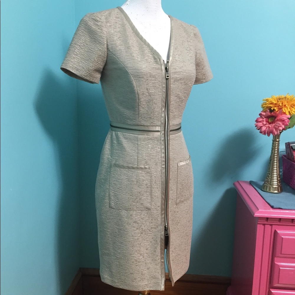Like New Marc New York gold zipper dress